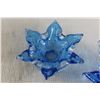 Image 2 : (2) Blue Flower Glass Bowls