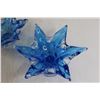 Image 3 : (2) Blue Flower Glass Bowls