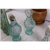 Image 3 : (11) Glass Bottles, Wooden Bowl, Boat Decoration