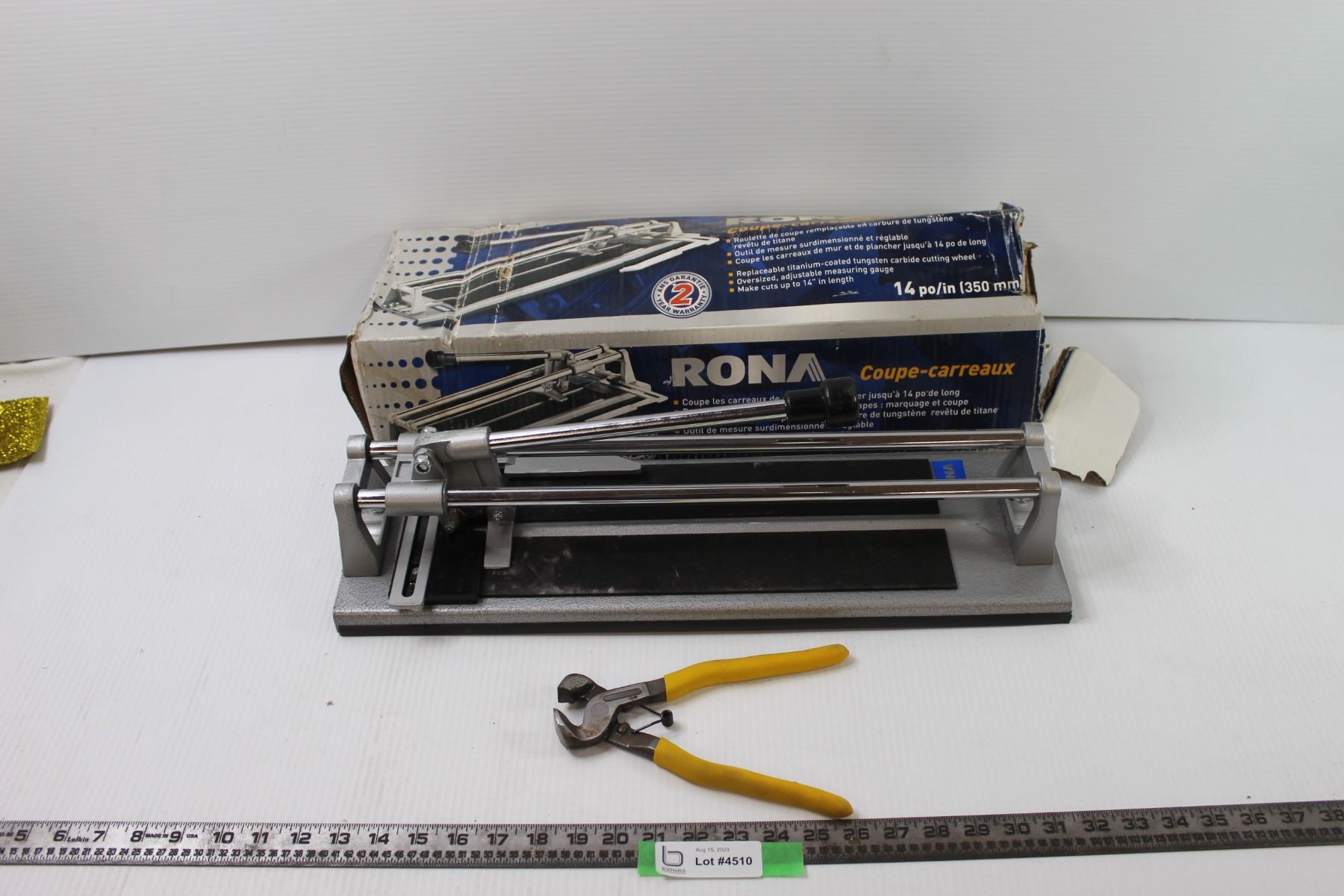 Tile Trimming Tool + Rona Tile Cutter - Bodnarus Auctioneering