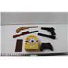 Image 1 : Controller + Minion tin Container + (2) Toy Guns + Flashlight + Airsoft Sig saucer 1911