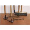 Image 3 : *(2) Hoes - (2) Rakes - (1) Push Broom