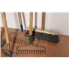 Image 5 : *(2) Hoes - (2) Rakes - (1) Push Broom