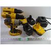Image 1 : (3) DeWalt Drills,(4) Batteries and (1) Charging Station(untested)