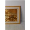 Image 3 : Framed Wooden Art of The Wall of China - 16" x 19 1/2"
