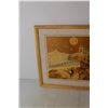 Image 5 : Framed Wooden Art of The Wall of China - 16" x 19 1/2"
