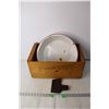 Image 1 : Wooden Crate, Enamel Basin and Misc.