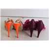 Image 6 : Aldo Neon Orange Colour Splatter Heels, Paris Hilton Pink Glitter and Pink Bow Heels