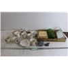 Image 1 : Misc. Teacups, Saucers, Bejeweled Tray, Misc.