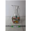 Image 1 : Glass Pitcher with Fruit Design