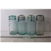 Image 1 : (4) Perfect Seal Glass Mason Jars