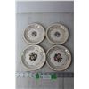 Image 1 : (4) Pieces of Georgian Tudor Rose --  Saucers and Bread Plates