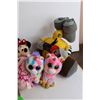 Image 5 : (4) Disney Plush Collectibles, (15) Plush Collectibles (Looney Tunes, Ty, Mickey Mouse, Garfield)