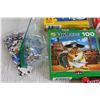 Image 4 : (5) Puzzles (Arthur [Sealed], Cars [Sealed], Dogs, Pirate Chipmunk, Fireworks [Sealed]) (24, 100, an