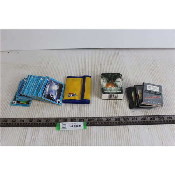 Nestle Quik Wallet, The X Files 60 Card Starter Pack, E.T. Cards