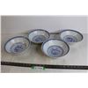 Image 1 : (4) Blue and White Asian Inspired Soup Bowls