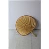 Image 4 : (2) Pieces of Wall Art, Wicker Fan