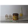 Image 1 : Dominion Tobacco Tin, Glass Bottle and Glass Insulators