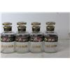 Image 2 : Antique Hand Painted Glass Toilette Jars with Original Stoppers