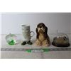 Image 1 : Dog Figurine, Snowglobe +(2) Irish Collectibles