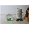 Image 2 : Dog Figurine, Snowglobe +(2) Irish Collectibles