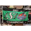 Image 1 : Saskatchewan Roughriders 95th Grey Cup Champions Flag