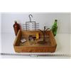 Image 1 : Buggy Step - Wooden B.C. Fruit Crate - Vintage Bottles - Nut Chopper - Pine Oil Extract - Phillips T