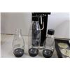 Image 2 : SodaStream with (3) Bottles (1 is Cracked and Missing Cap), Barometer, Tote Without Lid