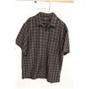 Image 1 : *Haggar Black Plaid Shirt (Luxury Microfiber, Size Large)