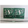 Image 1 : (2) Saskatchewan Roughrider Canvases (15" x 15")