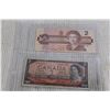 Image 2 : (2) Canadian Dollar Bills, Canada One Dollar Bill