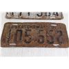 Image 2 : (2) Saskatchewan License Plates (1948)