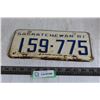 Image 1 : Saskatchewan License Plate (1961)