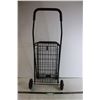 Image 1 : Folding Black Grocery/Laundry Basket on (4) Wheels - Soft Handle, 12"w x 10" l x 20"h