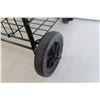 Image 2 : Folding Black Grocery/Laundry Basket on (4) Wheels - Soft Handle, 12"w x 10" l x 20"h