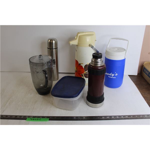 Misc. Items (Percolator, Plastic Tub, Misc.)