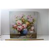 Image 1 : *26 x 25 1/2 Canvas Painting of Flowers