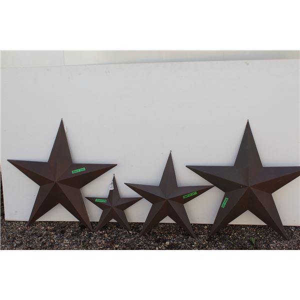 **(4)Wall Hanging Stars (2) 3ft, 2ft, 16 inch