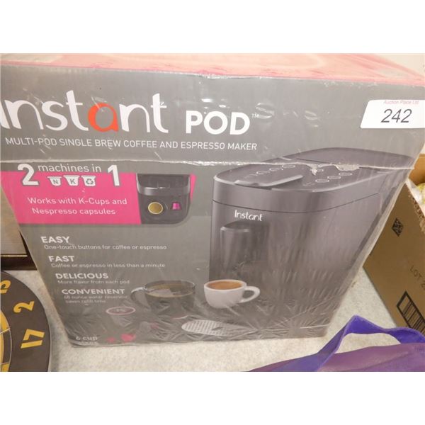Instant Pod multipod single brew coffee