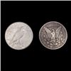 Image 2 : (2) US Silver Dollars (1900-O, 1922-D) NICELY CIRC