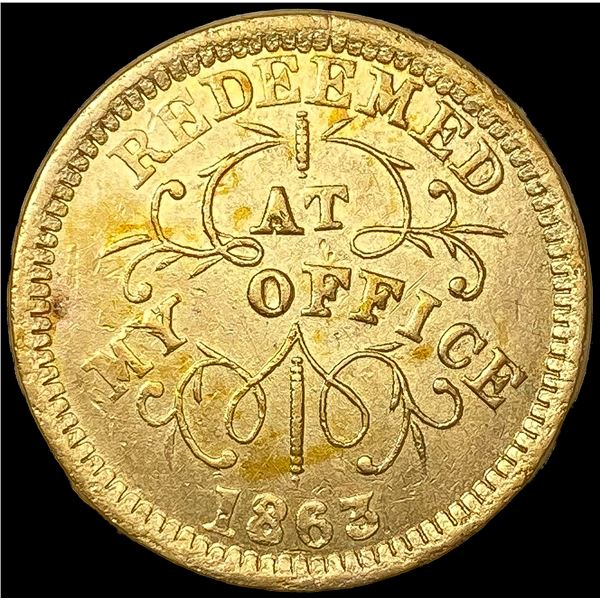 1863 Civil War Token UNCIRCULATED