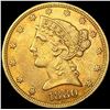 Image 1 : 1880 $5 Gold Half Eagle CLOSELY UNCIRCULATED