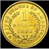 Image 2 : 1851 Rare Gold Dollar UNCIRCULATED