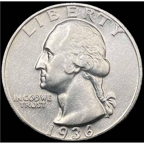 1936-D Washington Silver Quarter CLOSELY UNCIRCULA