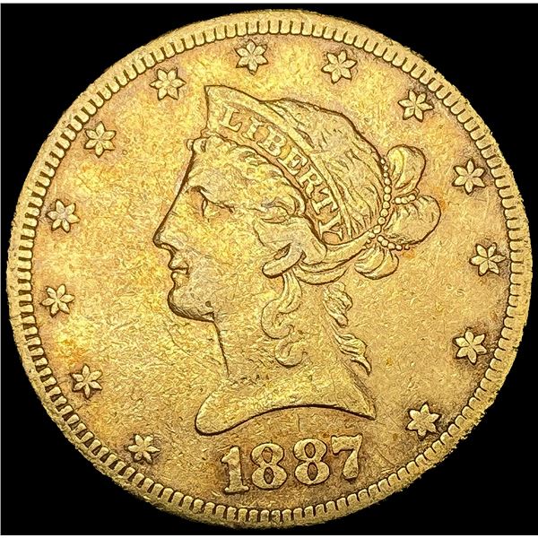 1887-S $10 Gold Eagle LIGHTLY CIRCULATED