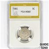 Image 1 : 1882 Shield Nickel PGA MS60