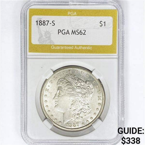 1887-S Morgan Silver Dollar PGA MS62