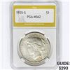 1925-S Silver Peace Dollar PGA MS62