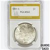 Image 1 : 1891-S Morgan Silver Dollar PGA MS63