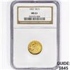 Image 1 : 1927 $2.50 Gold Quarter Eagle NGC MS61